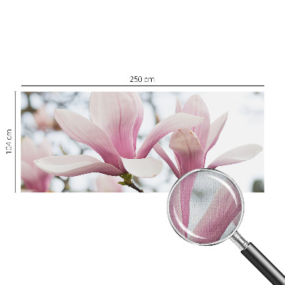 Zelfklevend fotobehang op maat Magnolia bloemen