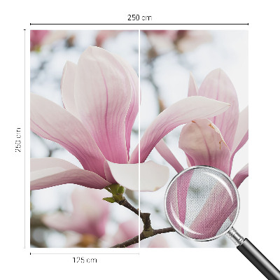 Zelfklevend fotobehang op maat Magnolia bloemen