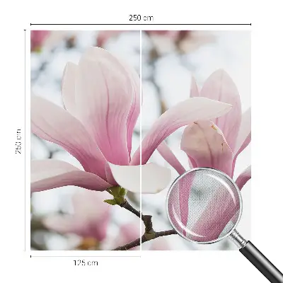 Zelfklevend fotobehang op maat met magnoliabloemen