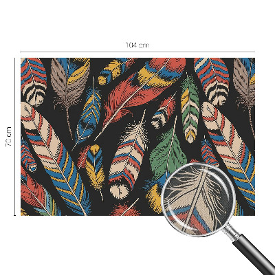 Zelfklevend fotobehang op maat Kleurrijke veren