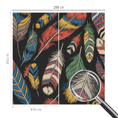 Zelfklevend fotobehang op maat Kleurrijke veren