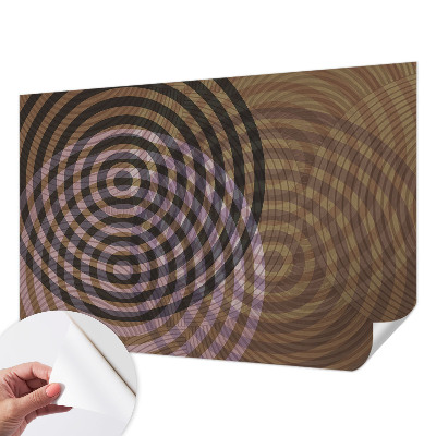 Foto behang voor de kinderkamer met een patroon van hypnotiserende cirkels