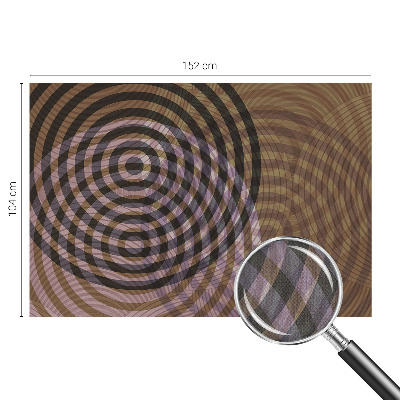 Foto behang voor de kinderkamer met een patroon van hypnotiserende cirkels