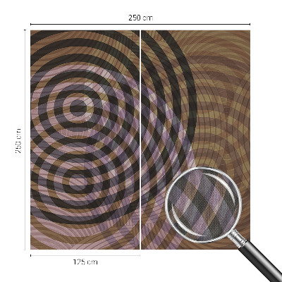 Foto behang voor de kinderkamer met een patroon van hypnotiserende cirkels