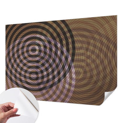 Foto behang voor de kinderkamer met een patroon van hypnotiserende cirkels