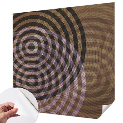 Foto behang voor de kinderkamer met een patroon van hypnotiserende cirkels