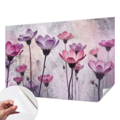 Fotobehang voor kinderkamer Pastelkleurige bloemen