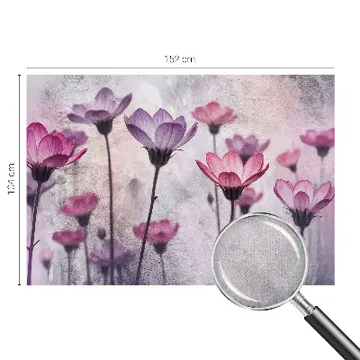 Fotobehang voor kinderkamer met pastelkleurige bloemen
