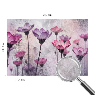 Fotobehang voor kinderkamer Pastelkleurige bloemen