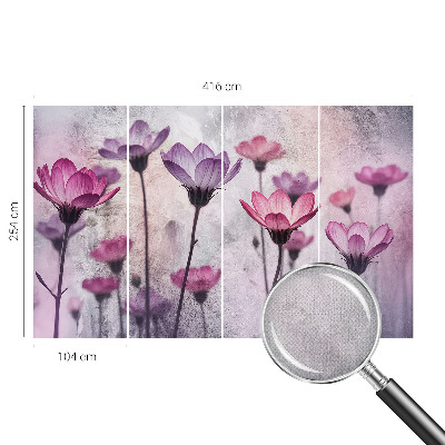 Fotobehang voor kinderkamer Pastelkleurige bloemen