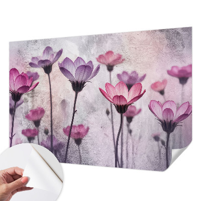 Fotobehang voor kinderkamer Pastelkleurige bloemen