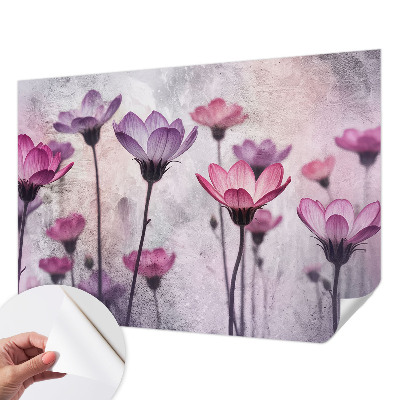 Fotobehang voor kinderkamer Pastelkleurige bloemen