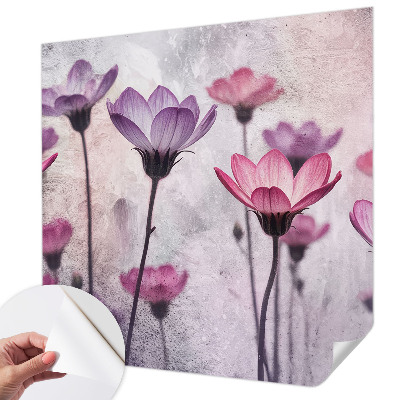Fotobehang voor kinderkamer Pastelkleurige bloemen