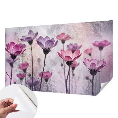 Fotobehang voor kinderkamer Pastelkleurige bloemen