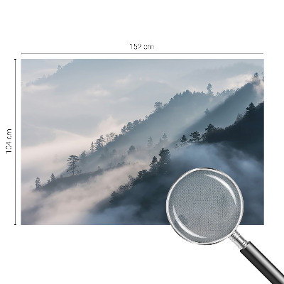 Fotobehang voor de kinderkamer met een mistig landschap als decor