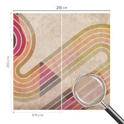 Fotobehang babykamer met geometrische lijnen