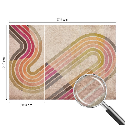 Fotobehang babykamer met geometrische lijnen