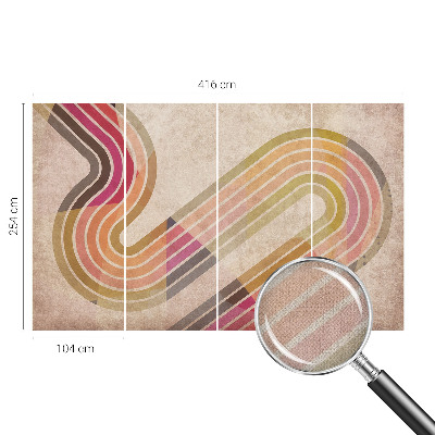 Fotobehang babykamer met geometrische lijnen