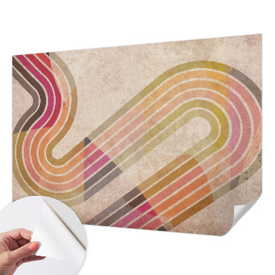 Fotobehang babykamer met geometrische lijnen
