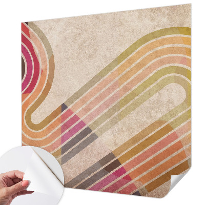 Fotobehang babykamer met geometrische lijnen