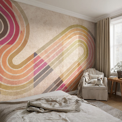 Fotobehang babykamer met geometrische lijnen