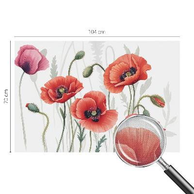 Zelfklevend fotobehang Rode klaprozen