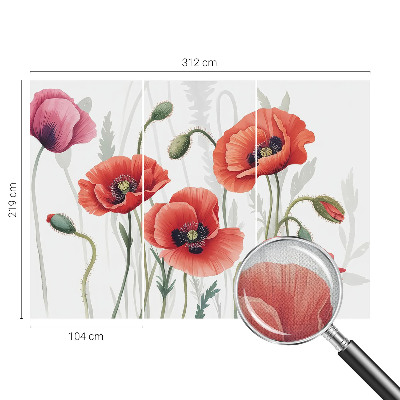 Zelfklevend fotobehang Rode klaprozen