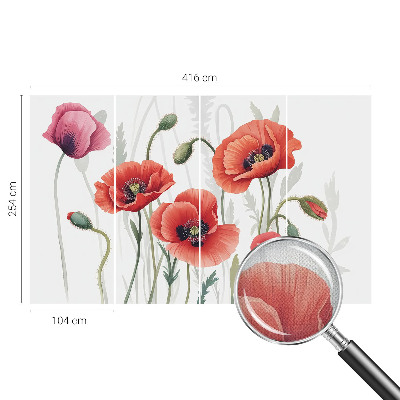 Zelfklevend fotobehang Rode klaprozen
