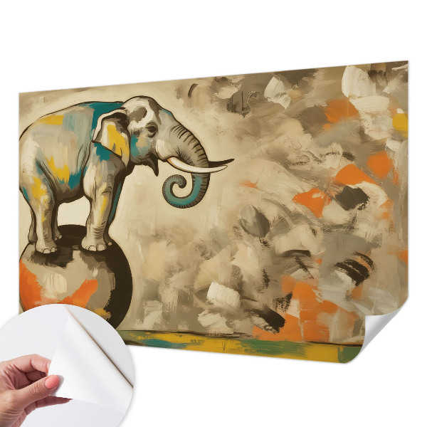 Zelfklevende behangsticker Abstracte olifant