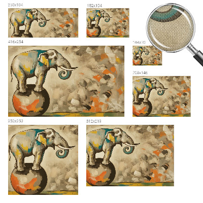 Zelfklevende behangsticker Abstracte olifant