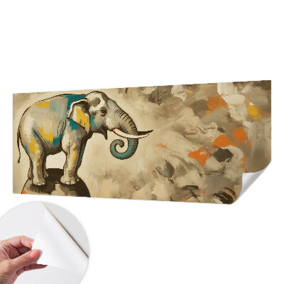 Zelfklevende behangsticker Abstracte olifant