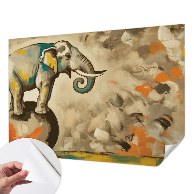 Zelfklevende behangsticker Abstracte olifant