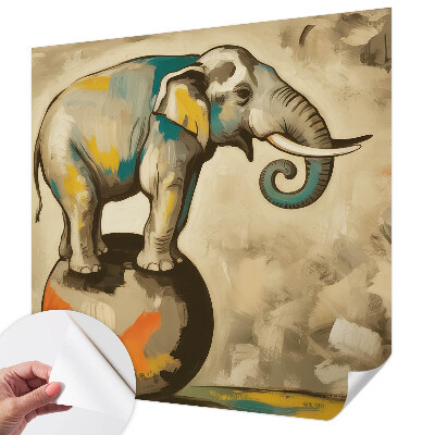 Zelfklevende behangsticker Abstracte olifant