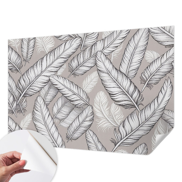 3D fotobehang Subtiele veren