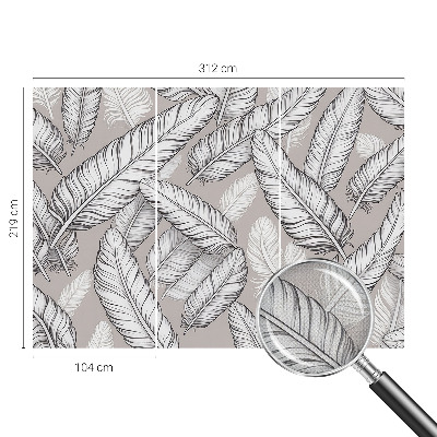 3D fotobehang Subtiele veren