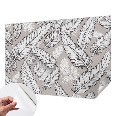 3D fotobehang Subtiele veren