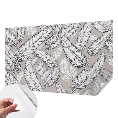 3D fotobehang Subtiele veren