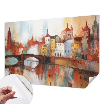 Fotobehang voor de kinderkamer met een stadslandschap als motief