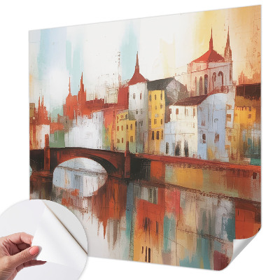Fotobehang voor de kinderkamer met een stadslandschap als motief