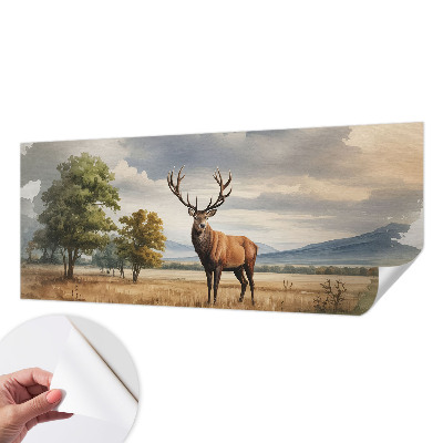 Foto behang voor de keuken met majestueuze herten als motief