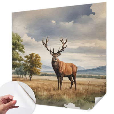 Foto behang voor de keuken met majestueuze herten als motief