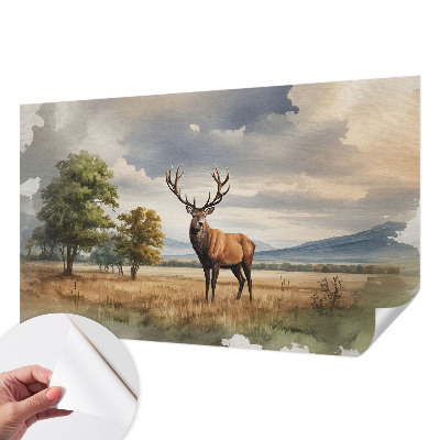 Foto behang voor de keuken met majestueuze herten als motief