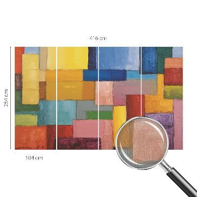 Zelfklevend fotobehang op maat Gekleurde rechthoeken