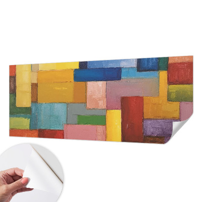 Zelfklevend fotobehang op maat Gekleurde rechthoeken