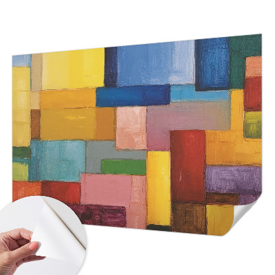 Zelfklevend fotobehang op maat Gekleurde rechthoeken