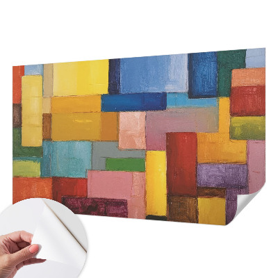 Zelfklevend fotobehang op maat Gekleurde rechthoeken