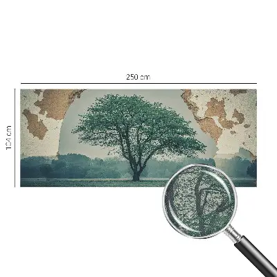 Foto behang voor de kinderkamer met een eenzame boom als motief