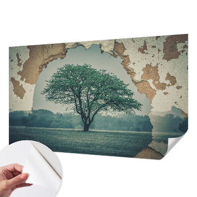 Foto behang voor de kinderkamer Een eenzame boom