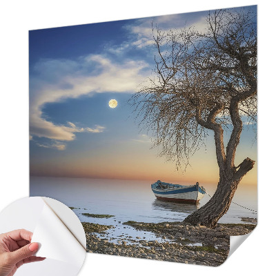 Zelfklevende behangsticker Een vredig landschap