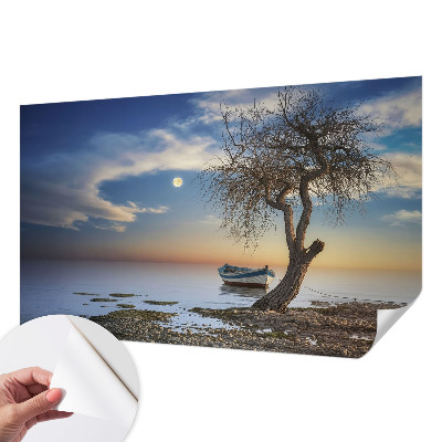 Zelfklevende behangsticker Een vredig landschap